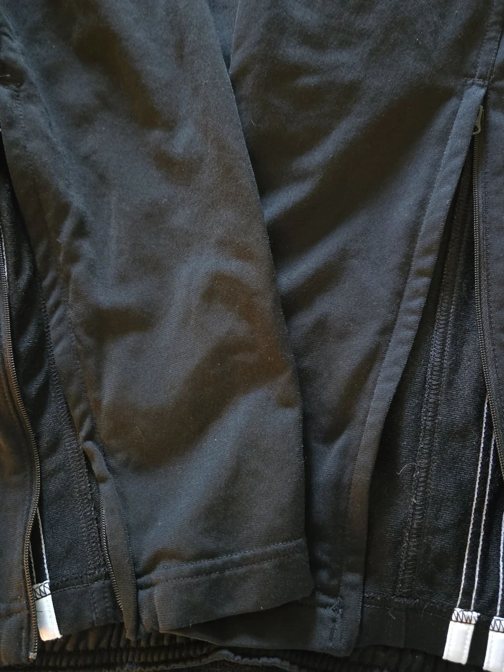 adidas Black Joggers with White Stripes